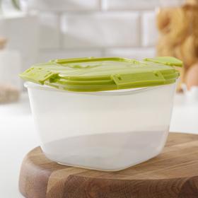 

Контейнер для продуктов Barberry, 1,5 л, квадратный, цвет зелёный