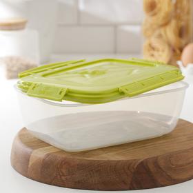 

Контейнер для продуктов Barberry, 2,2 л, прямоугольный, цвет зелёный