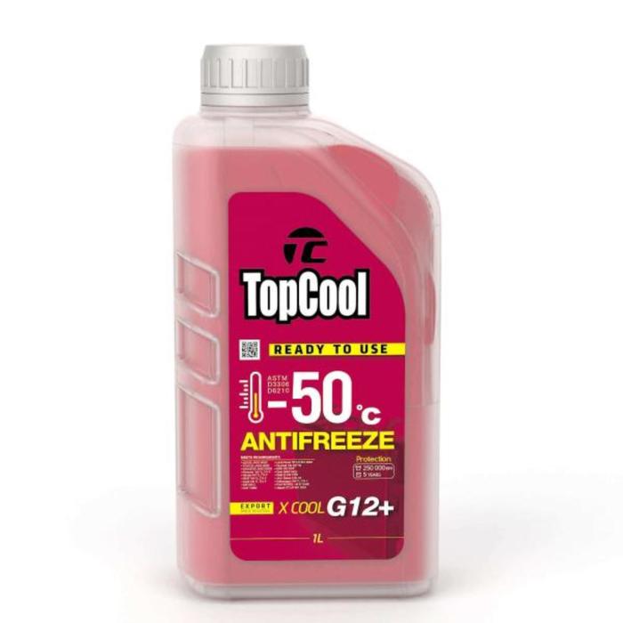 Антифриз TopCool Х cool, розовый G12+, -50 C, 1 л
