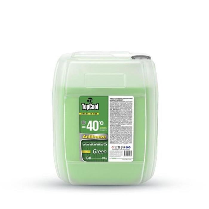 Антифриз TopCool Antifreeze Green -40 C, зелёный, 10 кг антифриз eneos hyper cool 40 c зелёный 200 кг
