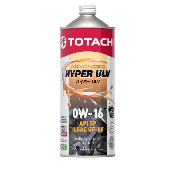 Масло моторное Totachi Hyper ULV, SP/GF-6B 0W-16, синтетическое, 1 л масло моторное liquimoly special tec aa 0w 16 sp gf 6b нс синтетическое 1 л