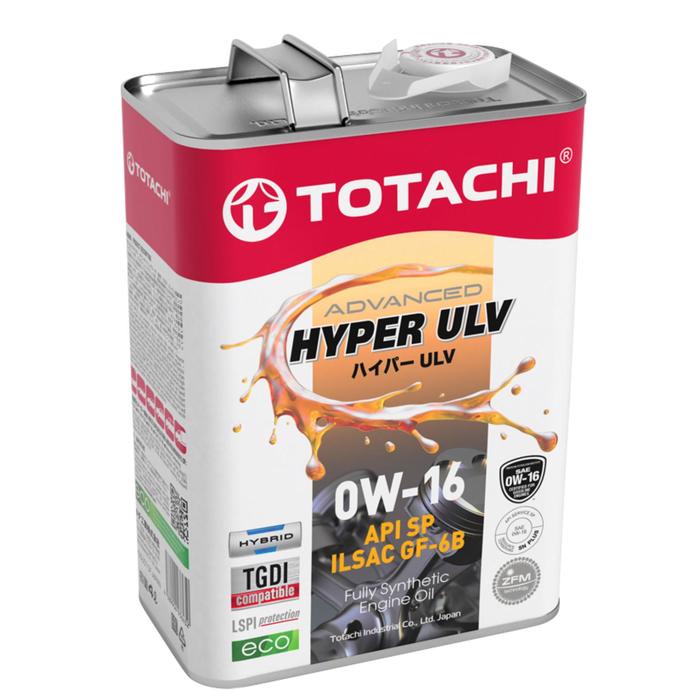 Масло моторное Totachi Hyper ULV, SP/GF-6B 0W-16, синтетическое, 4 л