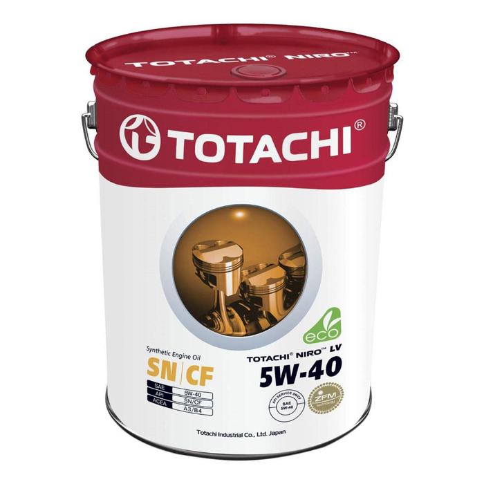 Масло моторное Totachi NIRO LV SAE 5W-40 API SP, SN PLUS, ACEA A3/B4, синтетическое, 60 л масло моторное totachi niro lv 5w 30 sp sn plus синтетическое 60 л
