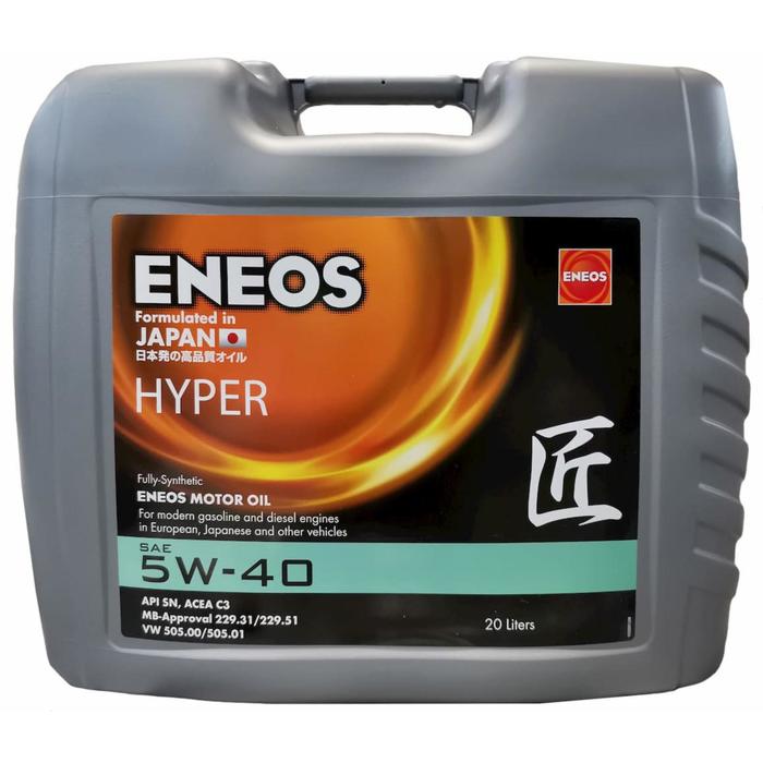 фото Масло моторное eneos hyper api sn acea c3, 5w-40, 20 л