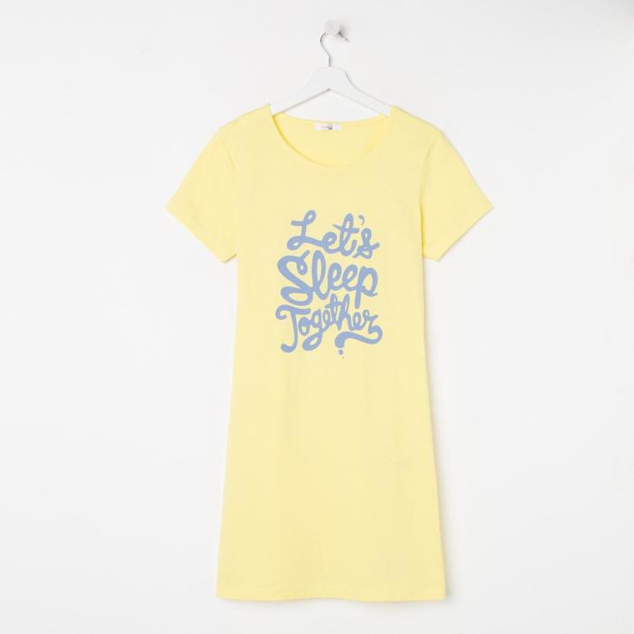 Ночная сорочка женская , цвет сливочно-жёлтый, размер 44