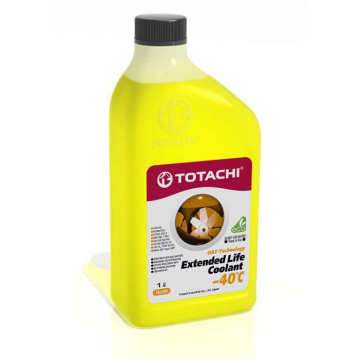 Антифриз Totachi ELC -40 C, жёлтый, 1 л антифриз каждый день g11 40 c 1 л