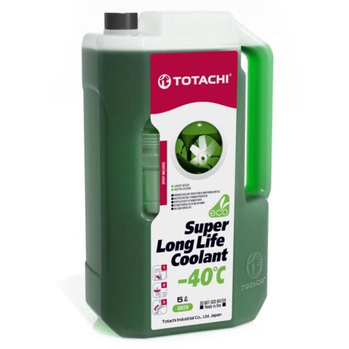 Антифриз Totachi SUPER LLC -40 C, зелёный, 5 л антифриз totachi super llc green 40 c 10 л