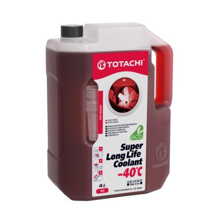 Антифриз Totachi SUPER LLC -40 C, красный, 4 л антифриз totachi super llc green 40 c 10 л