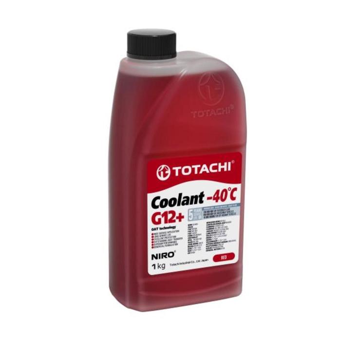 Антифриз Totachi NIRO COOLANT -40 C, G12+, красный, 1 кг антифриз totachi mix type coolant 40 c g12evo розовый 1 кг