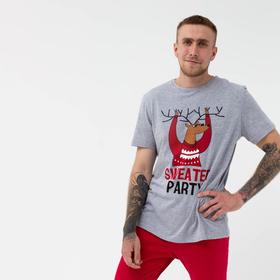

Пижама новогодняя мужская KAFTAN "Party", цвет серый/красный, размер 52