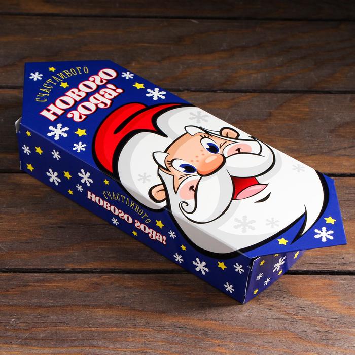 Подарочная коробка Конфета Дед Мороз, 11 х 5,5 х 20 см подарочная коробка конфета снеговички 10 х 20 х 4 3 см