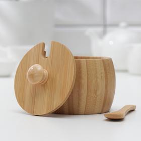 

Банка для специй с ложкой, 4,7×9 см, бамбук