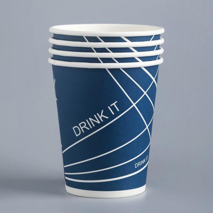 

Стакан бумажный "Drink it" для горячих напитков, 250 мл, диаметр 80 мм