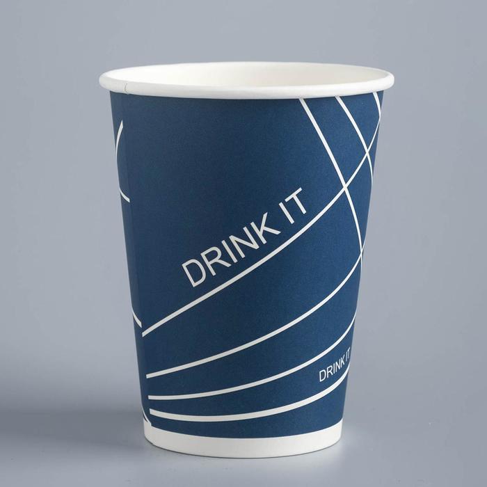 

Стакан бумажный "Drink it" для горячих напитков, 350 мл, диаметр 90 мм