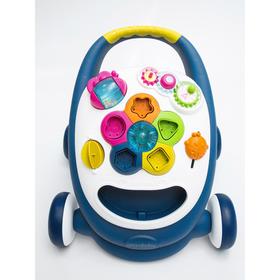 

Каталка-ходунки Amarobaby WALKING WAY, музыкальный игровой центр, цвет синий