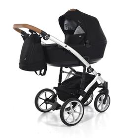 

Коляска детская 2в1 JUNAMA DIAMOND SPACE JS-04, цвет черный/ белая рама