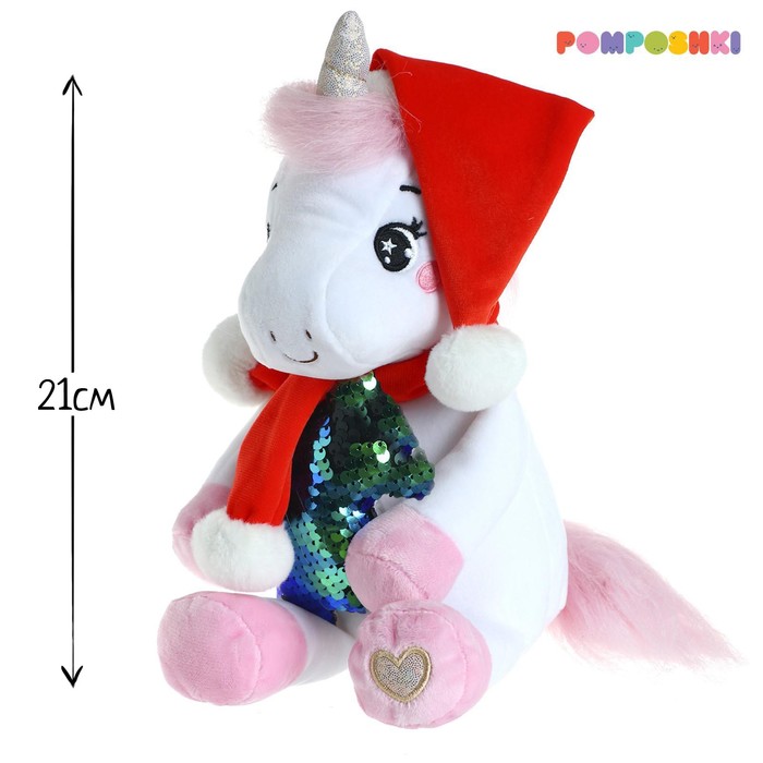 Мягкая игрушка «Единорожка», новогодняя, 21 см мягкая игрушка единорожка в пижаме 21 см