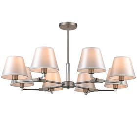

Люстра Adele, 8x40Вт E14, цвет чёрный, никель