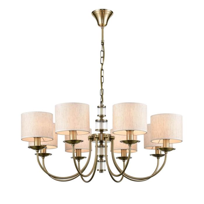 

Люстра Soprano, 8x40Вт E14, цвет бронза, прозрачный