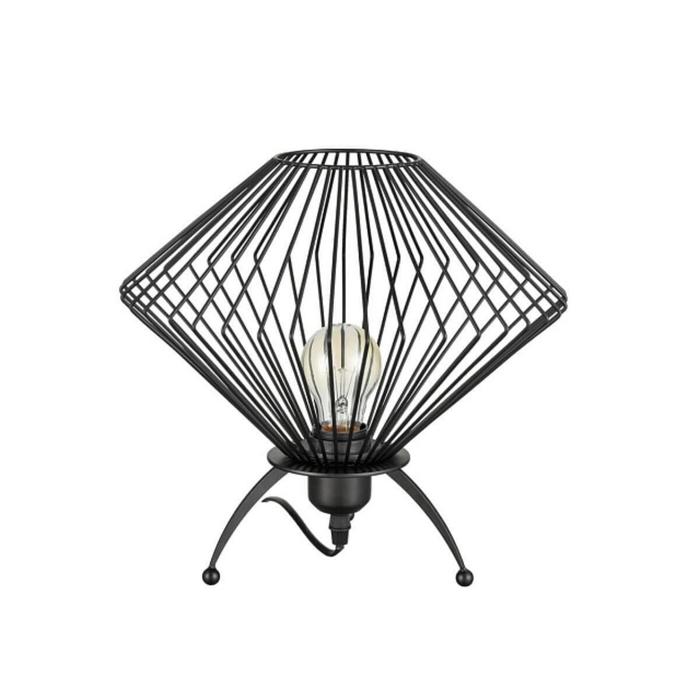 Настольная лампа Gorgon, 1x60Вт E27, цвет чёрный настольная лампа rampside 1x60вт e27 цвет коричневый чёрный