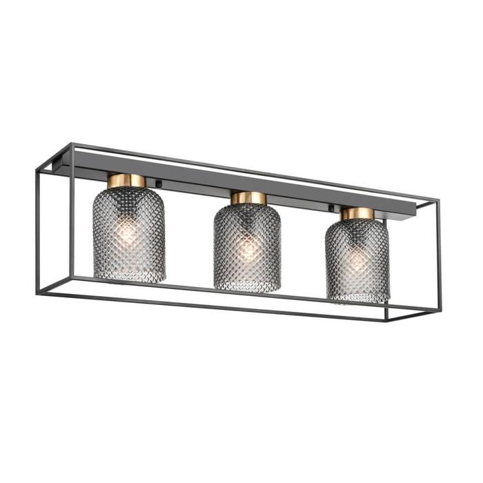 

Люстра Morrison, 3x40Вт E27, цвет чёрный, золото