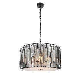 

Люстра Charlie, 6x60Вт E27, цвет чёрный, серебро