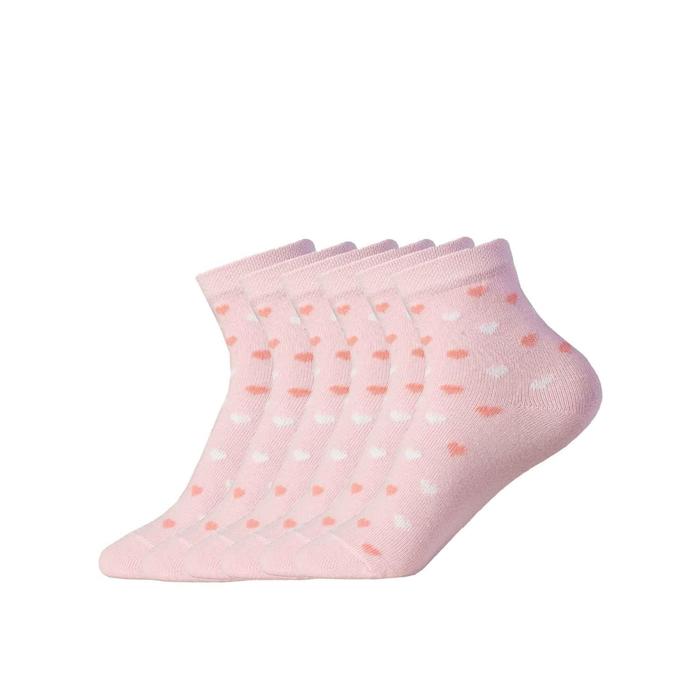 Набор подростковых носков, размер размер 18-20, 6 пар, цвет розовый
