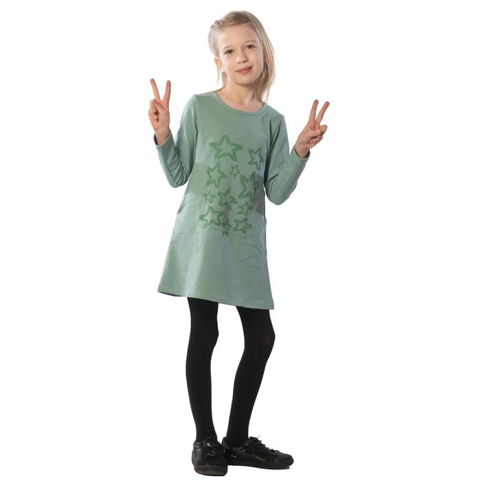 Платье детское, рост 104 см, цвет светло-зелёный, зелёный платье детское рост 128 см цвет светло зелёный зелёный