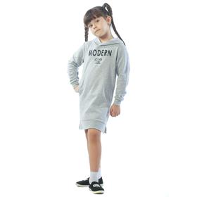 

Платье детское, рост 128 см, цвет серый-меланж