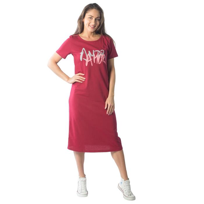фото Платье женское, размер 52, цвет бордовый klery
