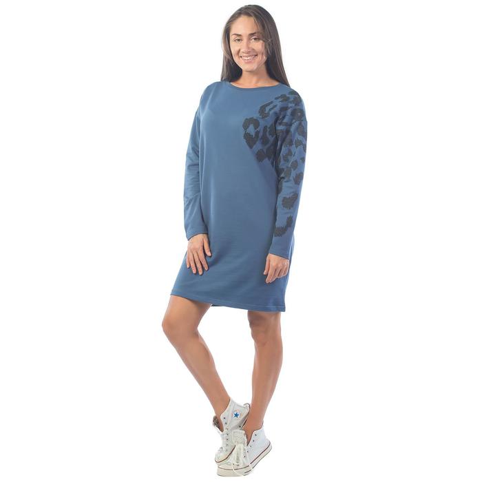 фото Платье из футера, размер 44, цвет индиго klery