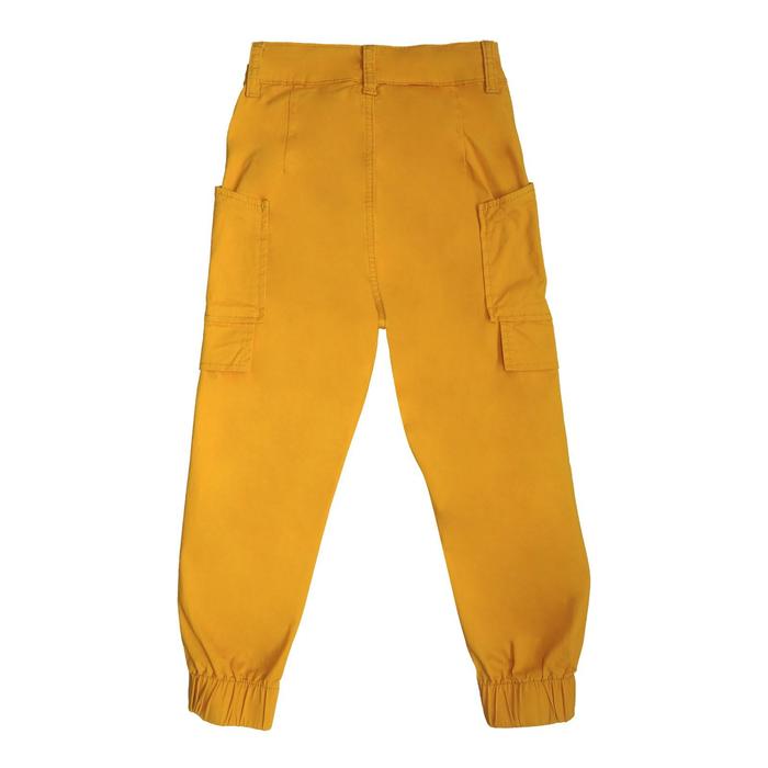 фото Брюки для девочек, рост 116 см, цвет оранжевый yuke jeans