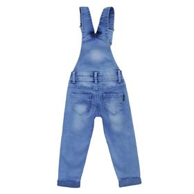 

Полукомбинезон джинсовый для девочек, рост 104 см, цвет голубой