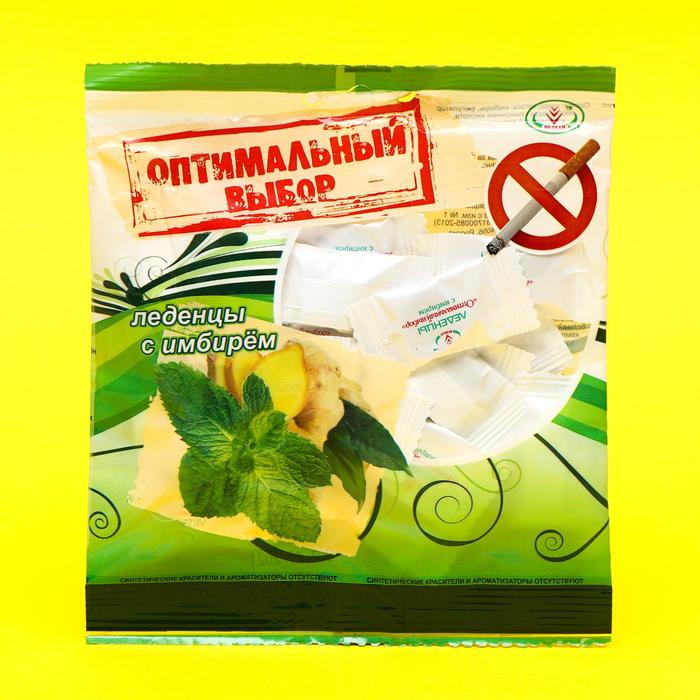 Леденцы «Оптимальный выбор» со вкусом мяты, имбиря и лимонной мелиссы, от курения, 50 г