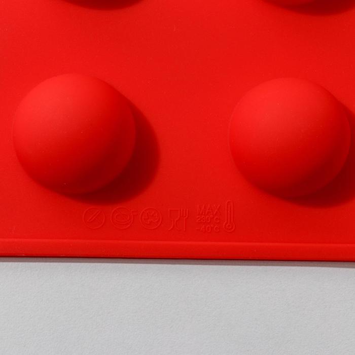 фото Форма силиконовая для выпечки «шарики», 56,5×37×2 см, 70 ячеек (d=2,8 см), цвет микс