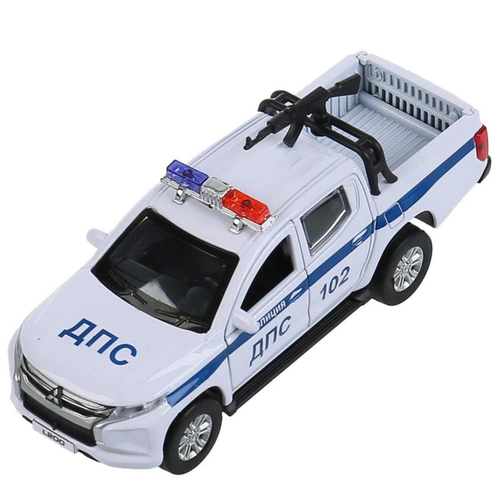 фото Машина металлическая «mitsubishi l200 pickup полиция», 13 см, открываются двери и багажник технопарк