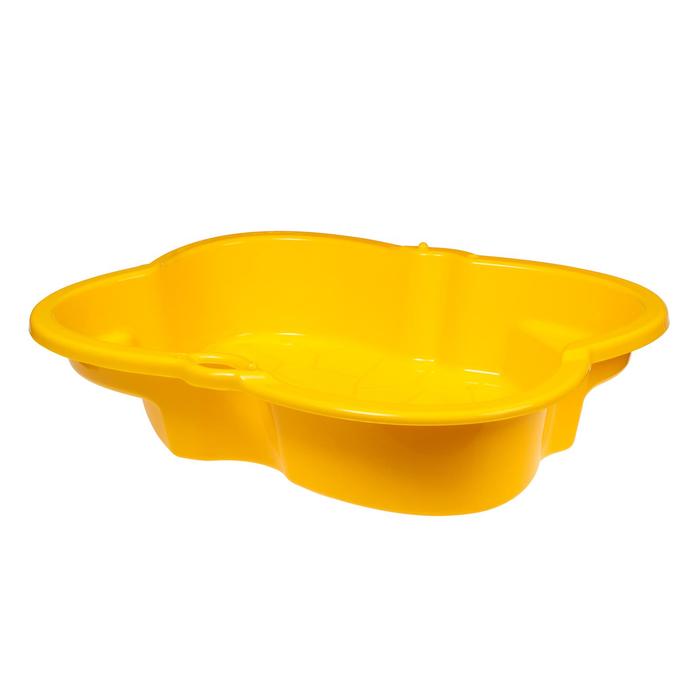 Песочница детская пластиковая, 94 × 70 × 19 см, жёлтая, «Синбад»