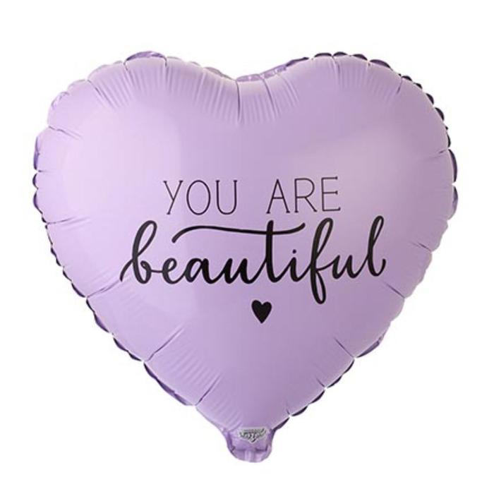 

Шар фольгированный 18" You are beautiful, сердце