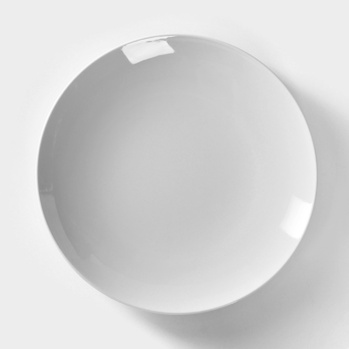 Тарелка фарфоровая «Универсал», d=27 см, белая