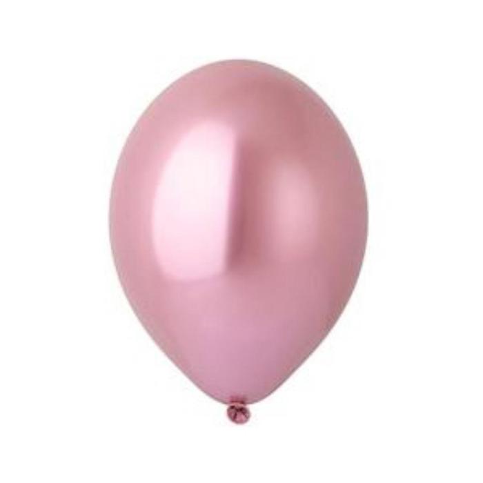 фото Шар латексный 14", хром glossy, набор 12 шт., цвет розовый belbal