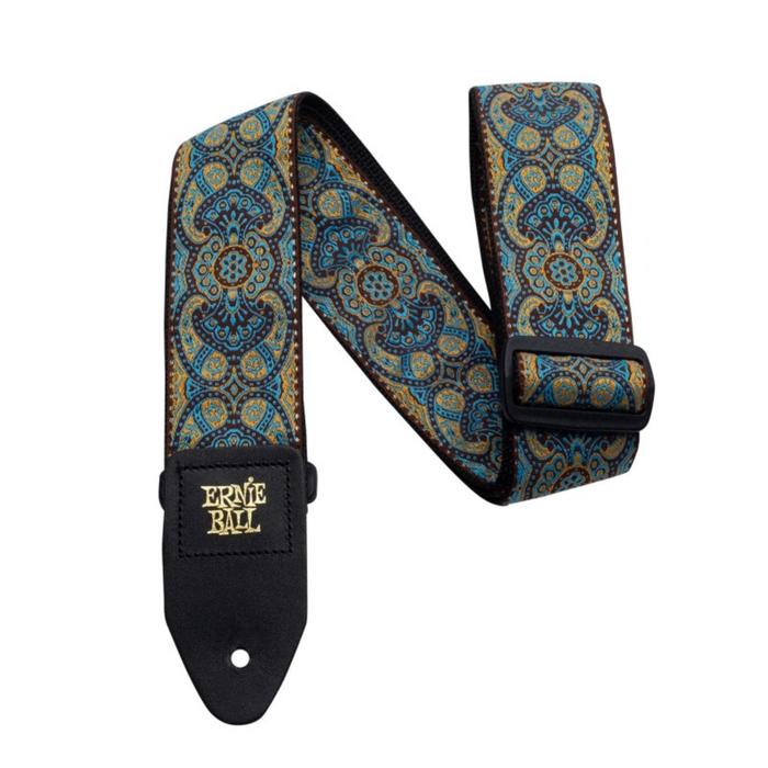 Гитарный ремень ERNIE BALL 4098 - Imperial Paisley Jacquard, полипропилен, кожаные нашивки гитарный ремень ernie ball 4044 полипропилен радуга