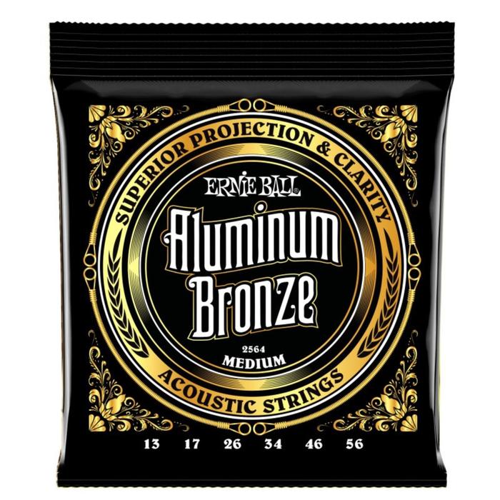 фото Струны для акустической гитары ernie ball 2564 - aluminum bronze medium