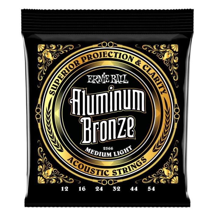 фото Струны для акустической гитары ernie ball 2566 - aluminum bronze medium light