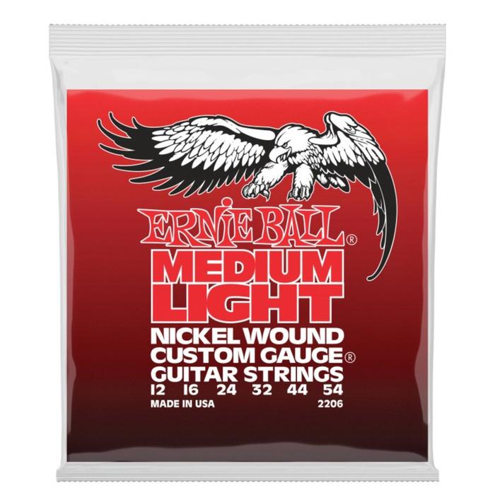 фото Струны для электрогитары ernie ball 2206 - nickel wound medium light (12 - 16 - 24w - 32 - 44 - 54)