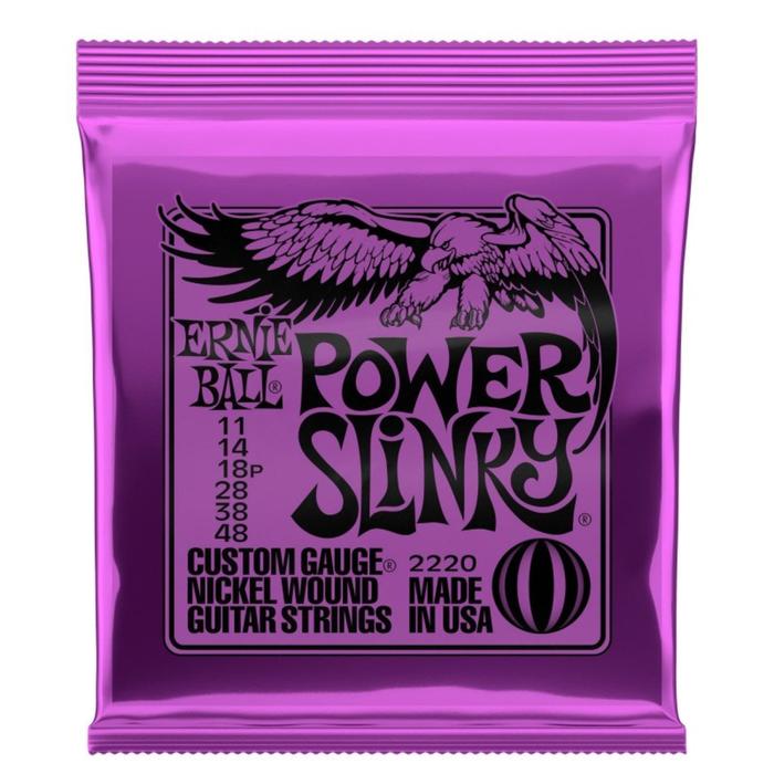 фото Струны для электрогитары ernie ball 2220 - nickel wound power slinky (11 - 14 - 18p - 28 - 38 - 48)