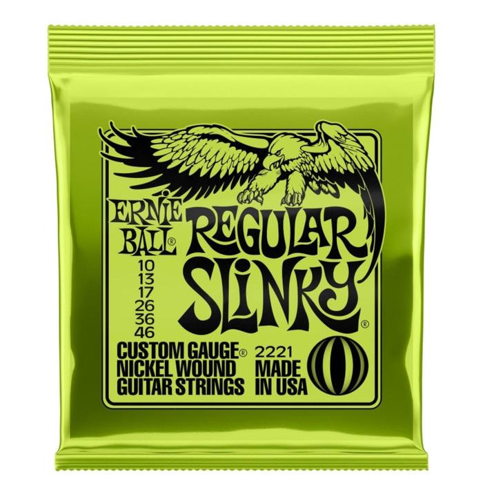 фото Струны для электрогитары ernie ball 2221 - nickel wound regular slinky (10 - 13 - 17 - 26 - 36 - 46)