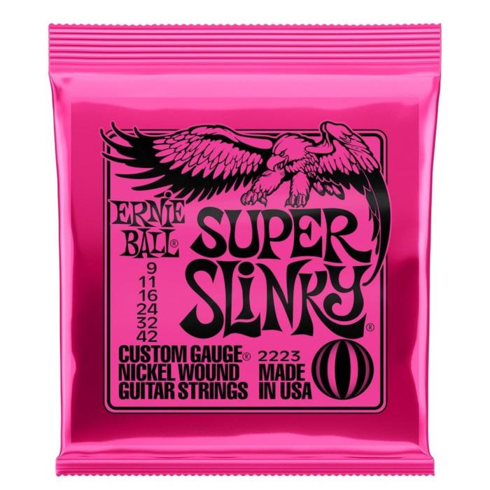 фото Струны для электрогитары ernie ball 2223 - nickel wound super slinky (9 - 11 - 16 - 24w - 32 - 42)