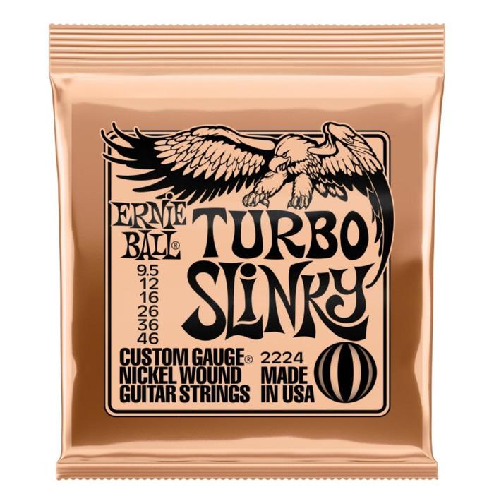 

Струны для электрогитары ERNIE BALL 2224 - Nickel Wound Turbo Slinky (9.5 - 12 - 16 - 26 - 36 - 46)