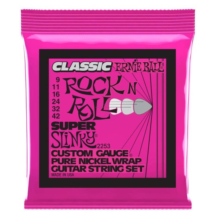 фото Струны для электрогитары ernie ball 2253 - classic pure nickel super slinky (9 - 42)