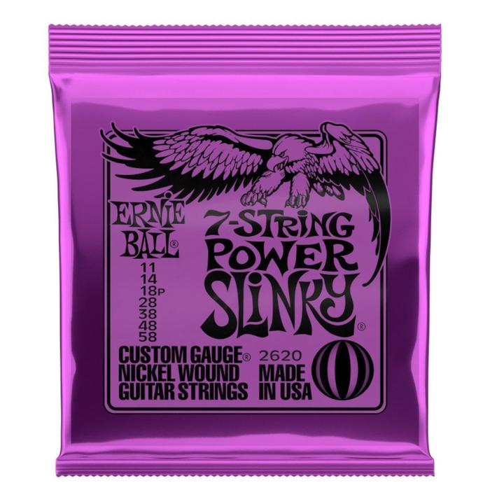 фото Струны для электрогитары ernie ball 2620 - nickel wound power (11 - 14 - 18p - 28 - 38 - 48 - 58)